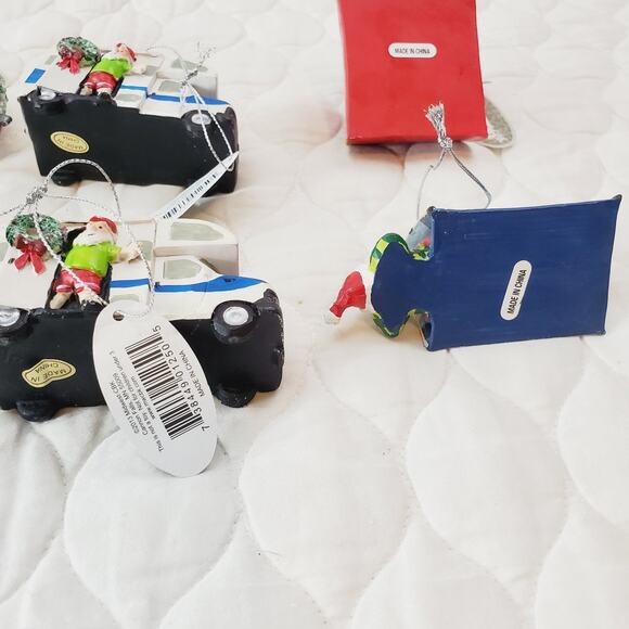 Midwest-CBK Set of 8 Tent Christmas Ornaments Santa Travel Holiday Camping NEW - Picture 11 of 16